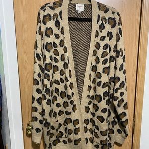 Boutique Leopard Sweater Cardigan